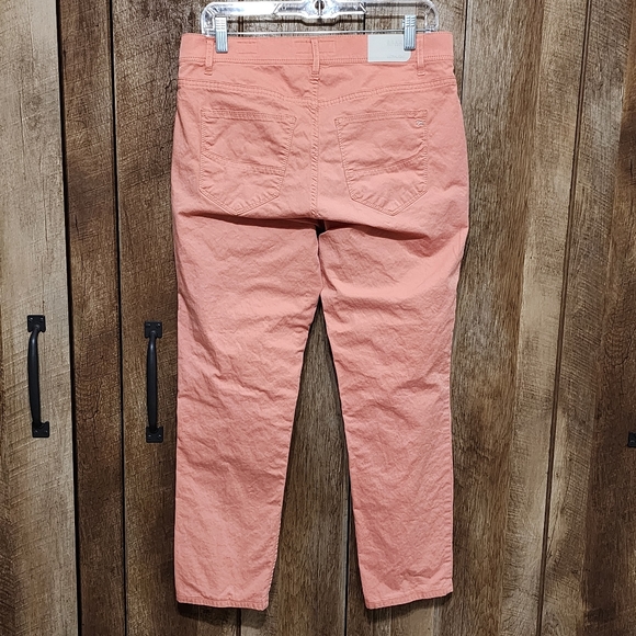 Brax Ultralight Mens Pants Cadiz Straight Size 32/34 Peach 26" Inseam - Picture 8 of 13